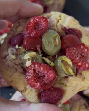 Cookie Framboises / Pistaches